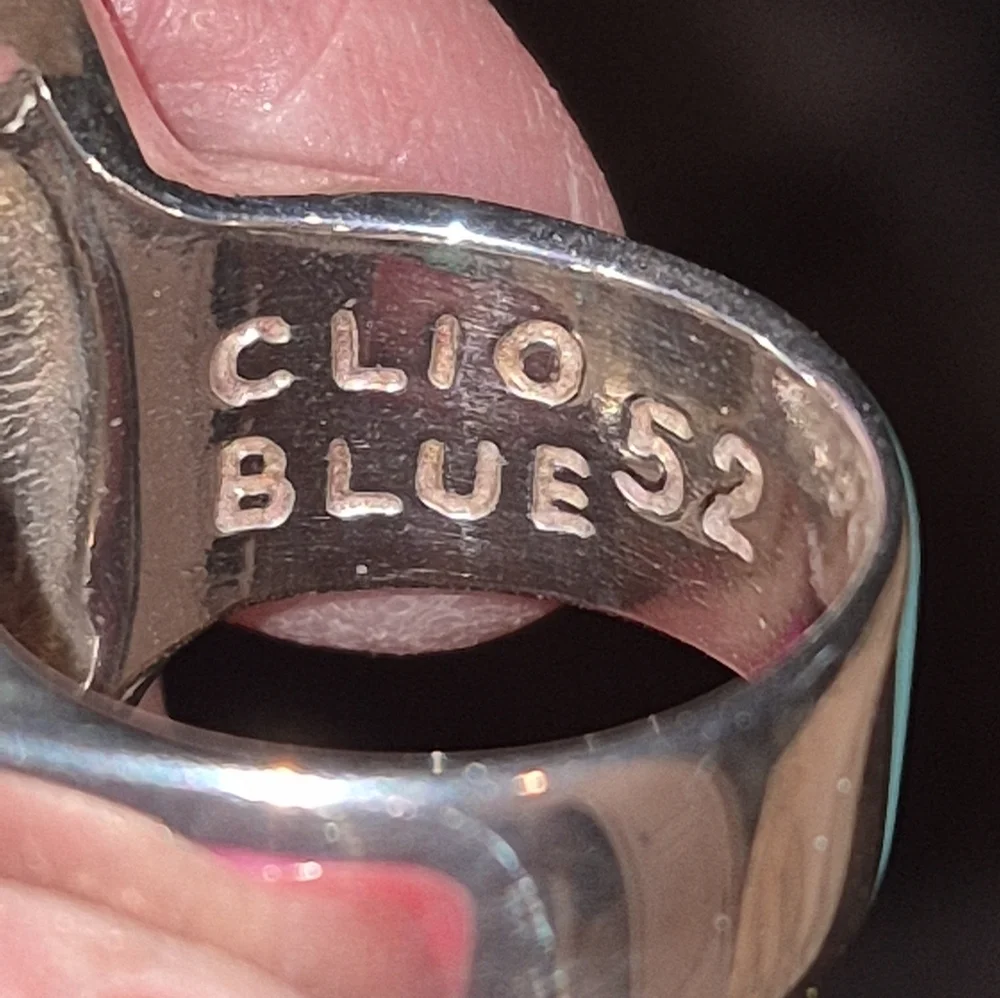 Clio Blue 52 925 Sterling Silver Geometric Ring Size 6